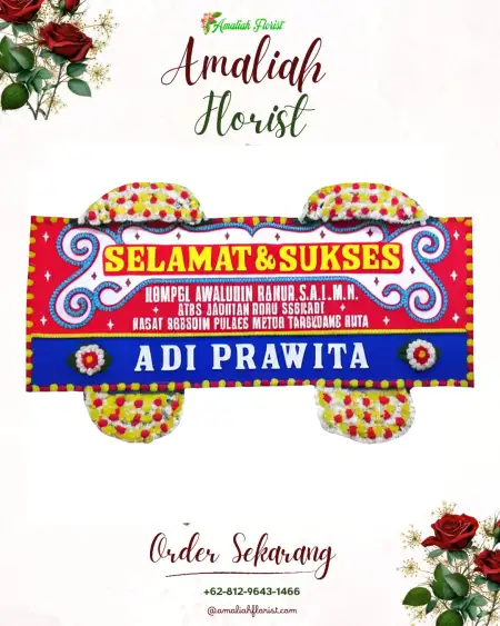 Papan Bunga Ucapan Selamat Tabir
